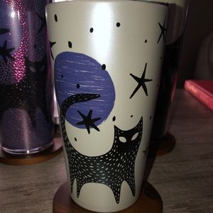 Starbucks ceramic black cat tumbler